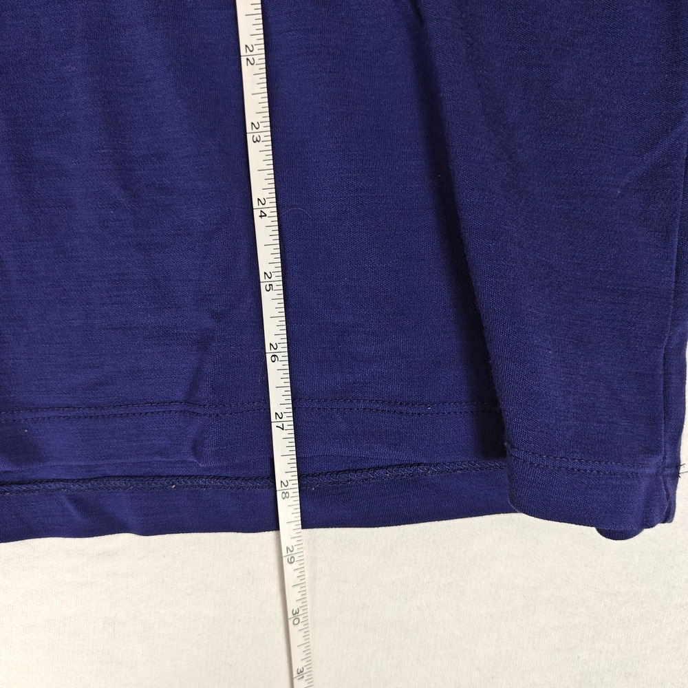 Ibex Mens Large 100% Merino Wool 1/4 Zip Pullover Navy Blue Long Sleeve USA Made - Picture 5 of 7